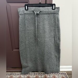 Gray Knit Skirt LOFT